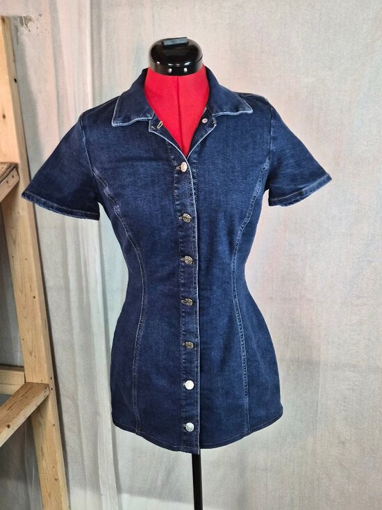 Zara Dresses & Skirts - Zara Dark Blue Denim Mini Dress